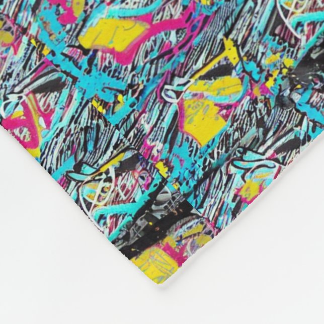 Street Graffiti Fleecedecke (Ecke)