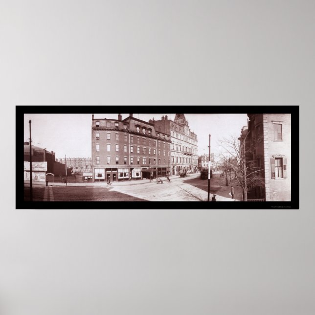 Street Hotel Boston, MA Foto 1903 Poster (Vorne)