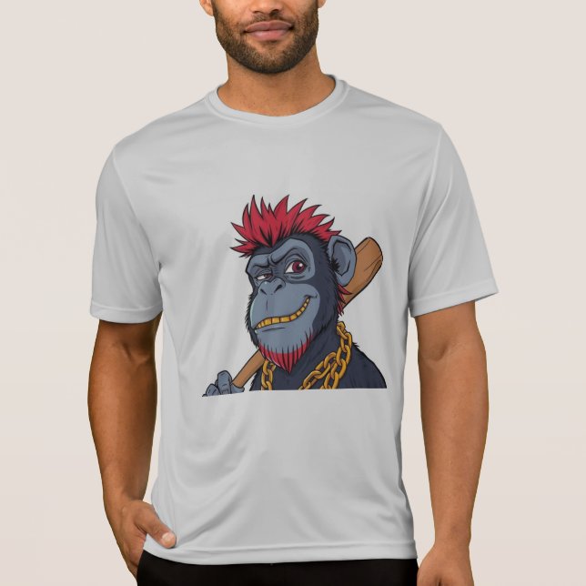 Street King Gorilla: The Golden Grill Brawler T-Shirt (Vorderseite)