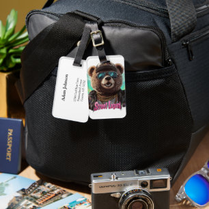 Street Legend Bear - Cooles Grafikdesign Gepäckanhänger