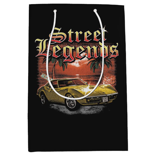 Street Legends - Urban Streetwear Design Mittlere Geschenktüte (Vorderseite)