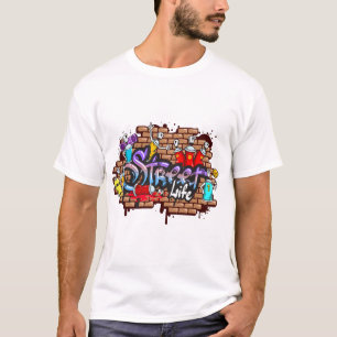Street Life Graffiti Art Colors T-Shirt