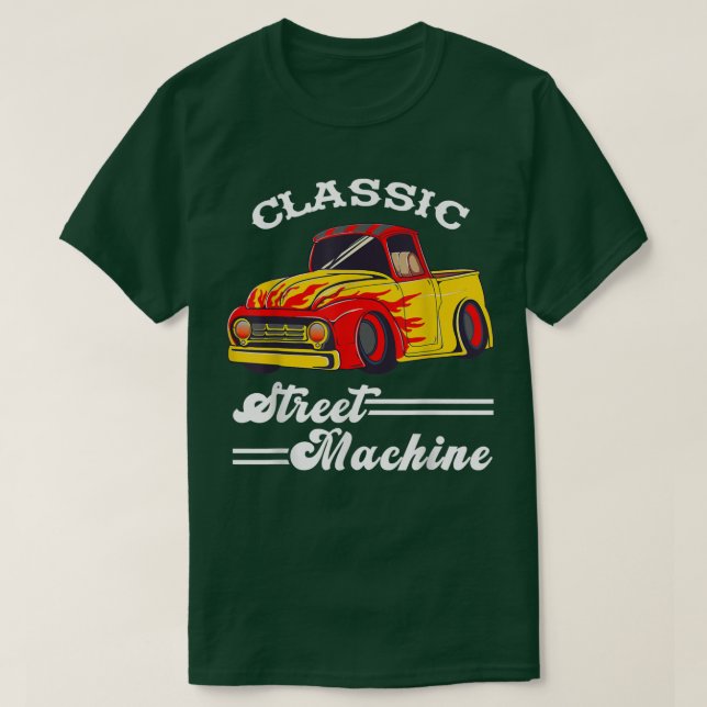 Street Machine Classic Lieferwagen Truck Custom Fr T-Shirt (Design vorne)