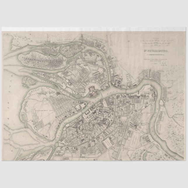 Street Map Decoupage Seidenpapier (Vorderseite)