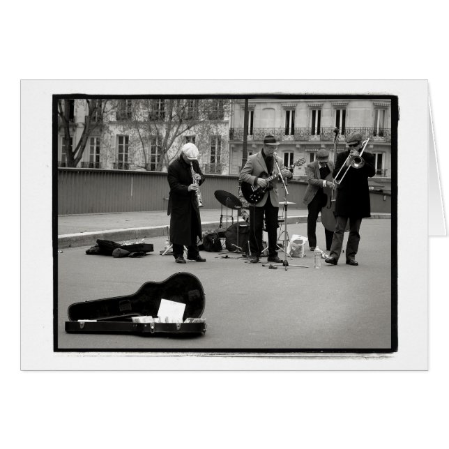 Street Musicians Card (Vorderseite (Horizontal))