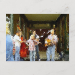 Street Musicians Postcard Postkarte