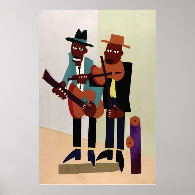 Street Musicians ~ Vintag American Art Poster (Vorne)