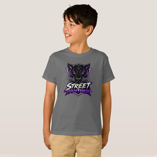 Street Panther Kinder T-Shirt (Vorne ganz)