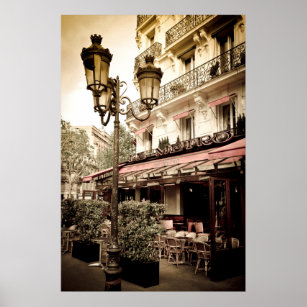 Street Restaurant, Paris, Frankreich Poster