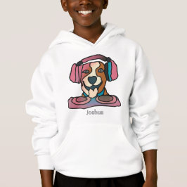 Street Retro Dog mit Kopfhörern | Funny Hoodie