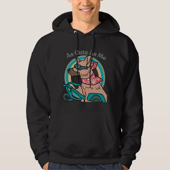 Street Retro Dog mit Sonnenbrille | Funny Hoodie (Vorderseite)