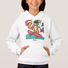Street Retro Eichhörnchen auf Skateboard | Funny Hoodie