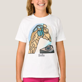 Street Retro Giraffe mit Kopfhörern | Funny T-Shirt