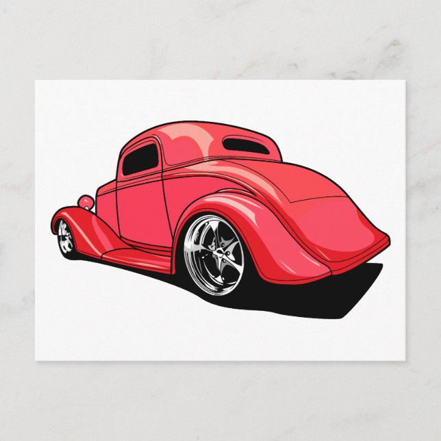 Street Rod Red Postkarte (Vorderseite)
