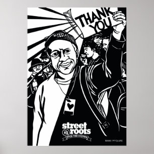 Street Roots Danke Cover - Nikki McClure art Poster