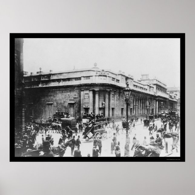 Street Scene bei der Bank of England in London 191 Poster (Vorne)