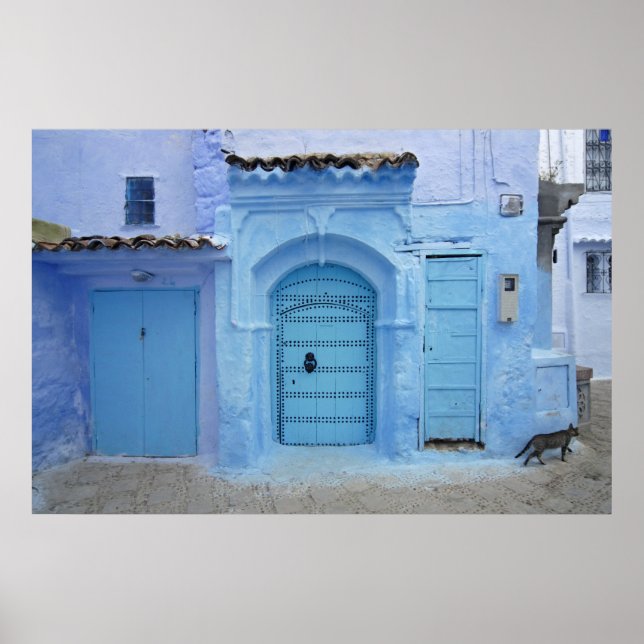 Street Scene, Chefchaouen (Marokko) Poster (Vorne)