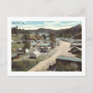 Street Scene, Elkhorn Ave, Estes Park CO Vintag Postkarte