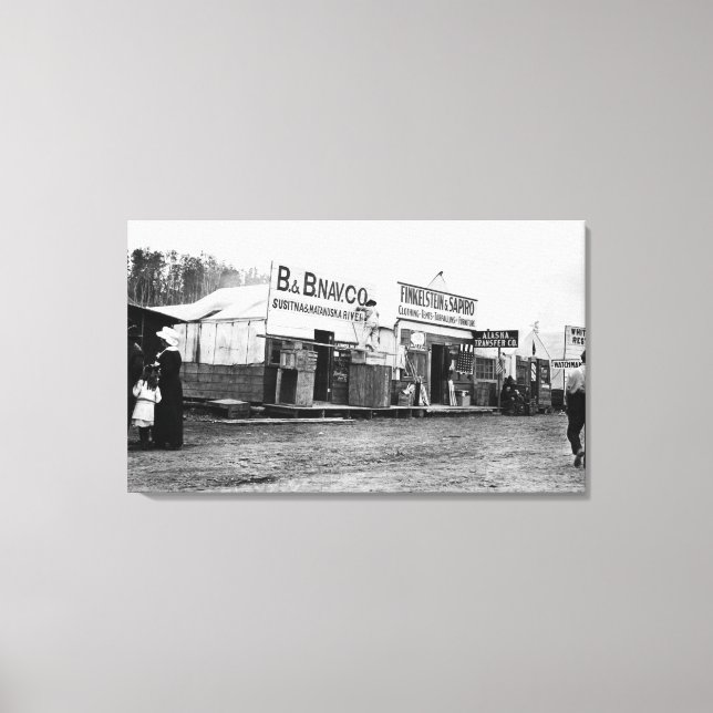 Street Scene in Anchorage, Alaska Fotograf Leinwanddruck (Vorderseite)