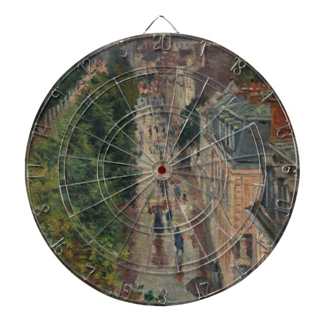 Street Scene in Paris (von Maximilien Luce) Dartscheibe (vorne)