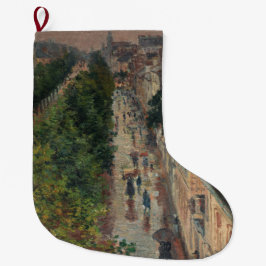 Street Scene in Paris (von Maximilien Luce) Großer Weihnachtsstrumpf