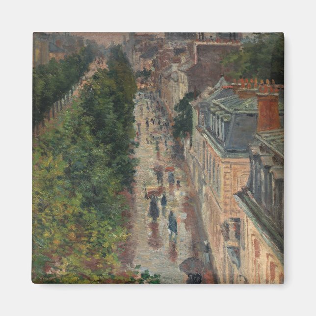 Street Scene in Paris (von Maximilien Luce) Magnet (Vorne)