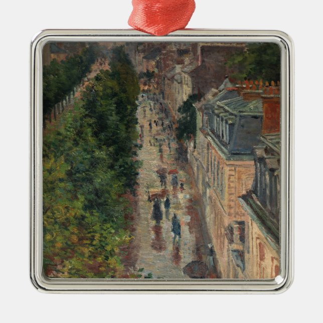 Street Scene in Paris (von Maximilien Luce) Ornament Aus Metall (Vorne)