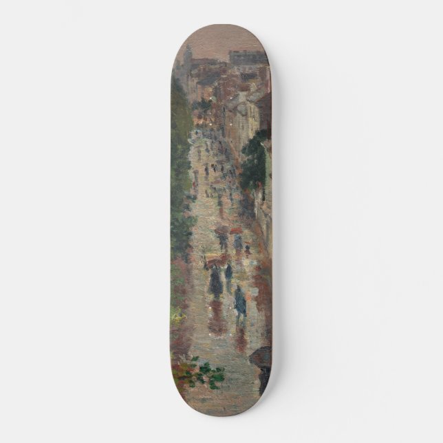 Street Scene in Paris (von Maximilien Luce) Skateboard (Vorderseite)