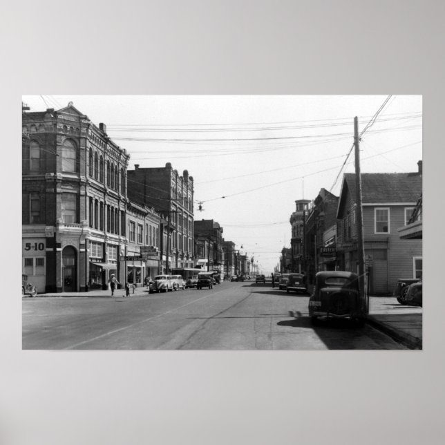 Street Scene in Port Townsend, WA Fotograf Poster (Vorne)