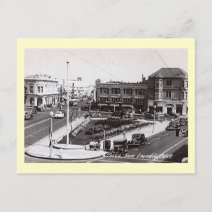 Street Scene, San Leandro, Kalifornien Vintag Postkarte