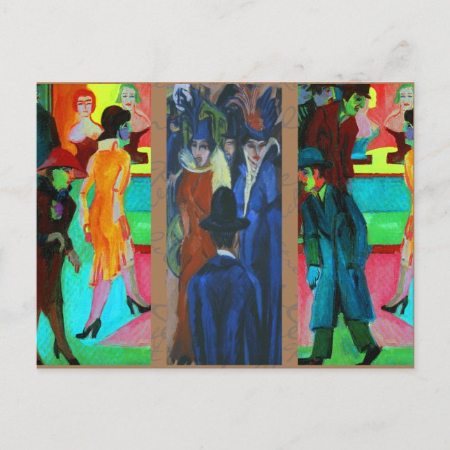 Street Scene von Ernst Ludwig Kirchner Postkarte (Vorderseite)