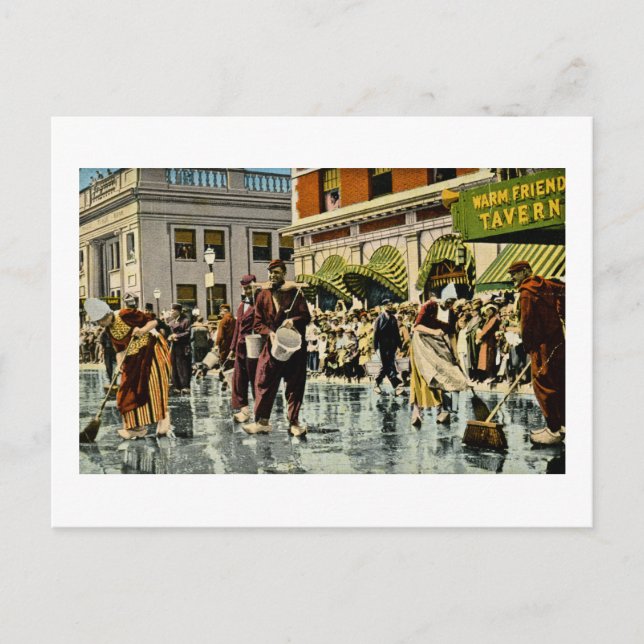 Street Scrubbers in Tulip Time Holland, Michigan Postkarte (Vorderseite)