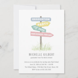 Street Sign 8. Grade Graduation Party Einladung