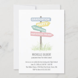 Street Sign 8. Grade Graduation Party Einladung