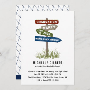 Street Sign 8. Grade Graduation Party Einladung