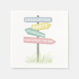 Street Sign 8. Grade Graduation Party Serviette