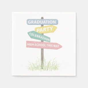 Street Sign 8. Grade Graduation Party Serviette