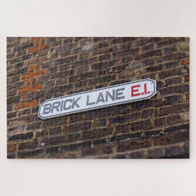 Street Signs of London Brick Lane - 20x30 -1014 pc Puzzle (Horizontal)