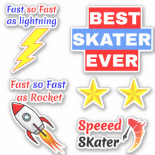 Street Skateboard Aufkleber (Speed Skater Designs)