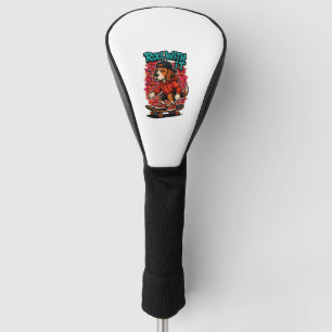 Street Style Beagle Skateboarding Graffiti Art Golf Headcover
