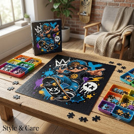 Street-Style-Cartoon-Skater-Kind Cool-Art-Puzzle Puzzle