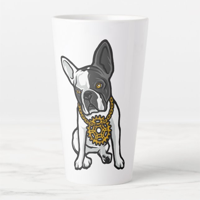 Street-Style-Mops-Hund Milchtasse (Vorderseite)