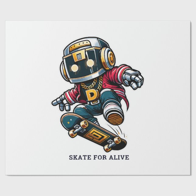 Street Style Skate Series Geschenkpapier (Flach)