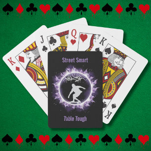 Street Style Skateboarding Playing Cards Lila Spielkarten