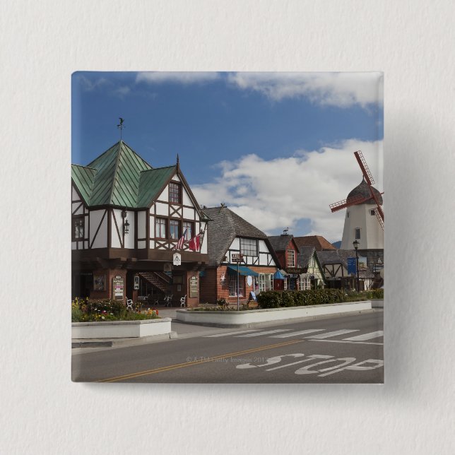 Street Szene aus historischen Solvang, 'The Danish Button (Vorderseite)