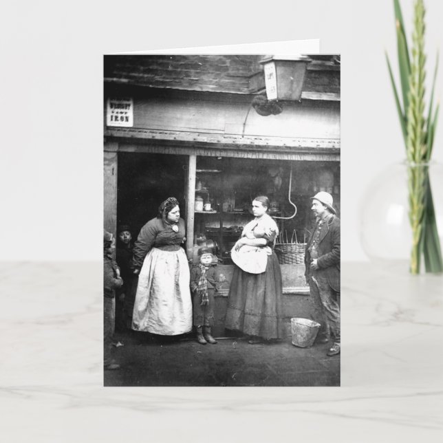 Street-Szene im Viktorianischen London Karte (Vorderseite)