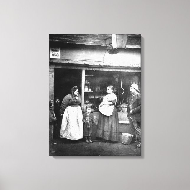 Street-Szene im Viktorianischen London Leinwanddruck (Vorderseite)