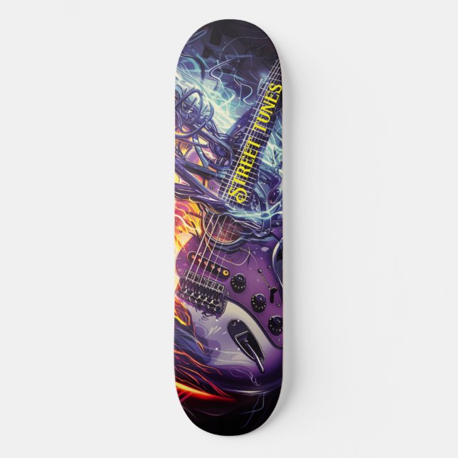 Street Tunes elektrische Gitarre Skateboard (Vorderseite)