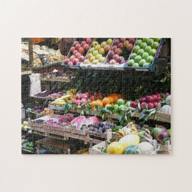 Street Vendor, Italian Fruit Market Puzzle (Horizontal)