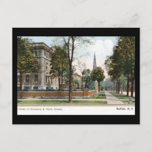 Street View of Buffalo, NY 1907 Vintag Postkarte